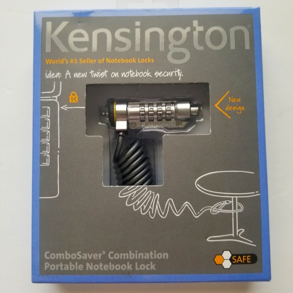 KENSINGTON COMBOSAVER COMBINATION PORTABLE NOTEBOOK LAPTOP LOCK